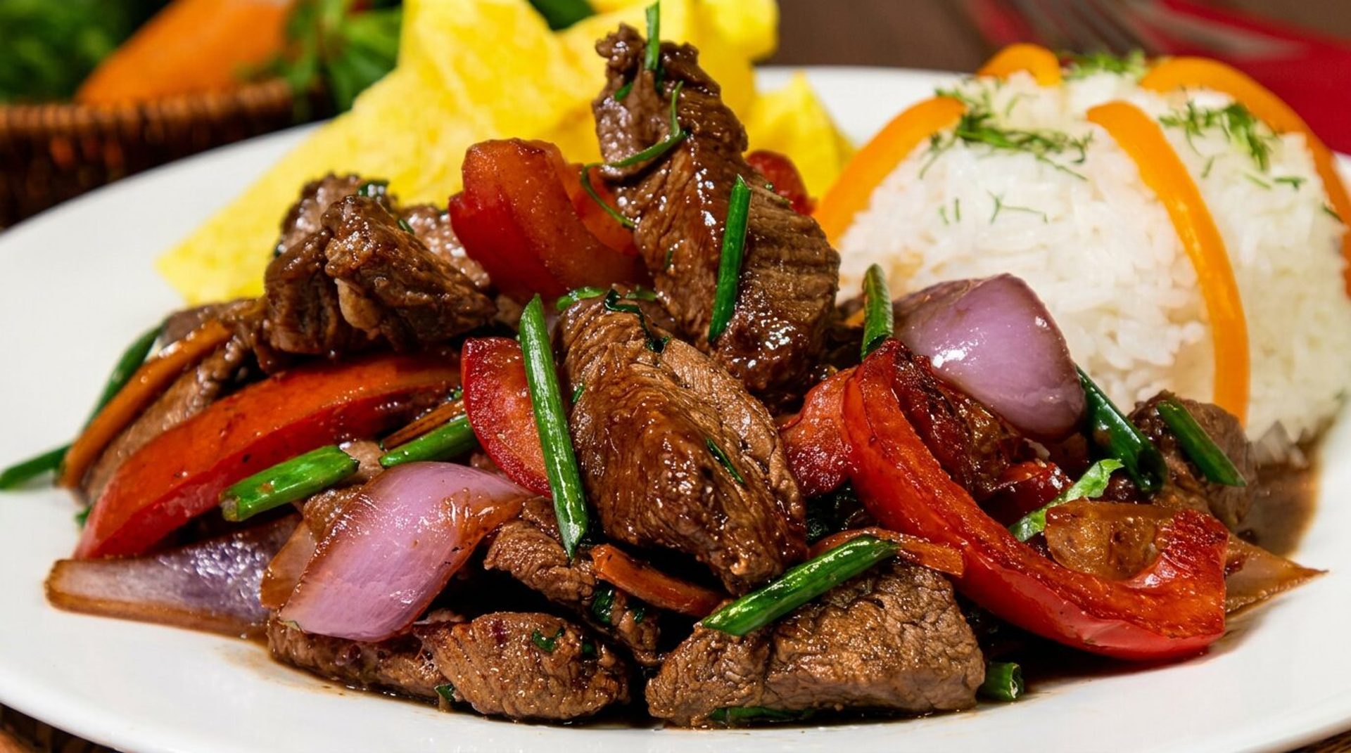 Lomo Saltado, ceviche, Pollo a la Brasa