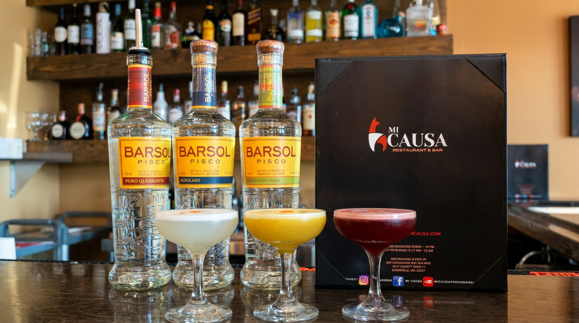 Pisco sour flights