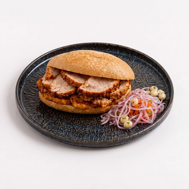 Pan con Chicharrón [Chicharrón Sandwich].