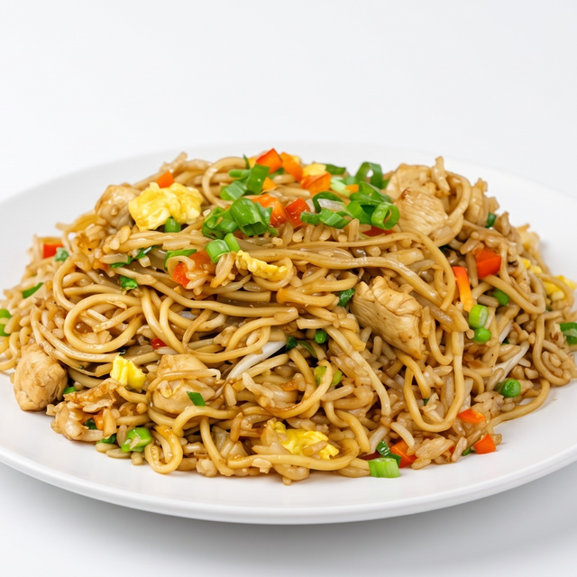 Aeropuerto de Pollo [Chicken Fried Rice & Noodles].