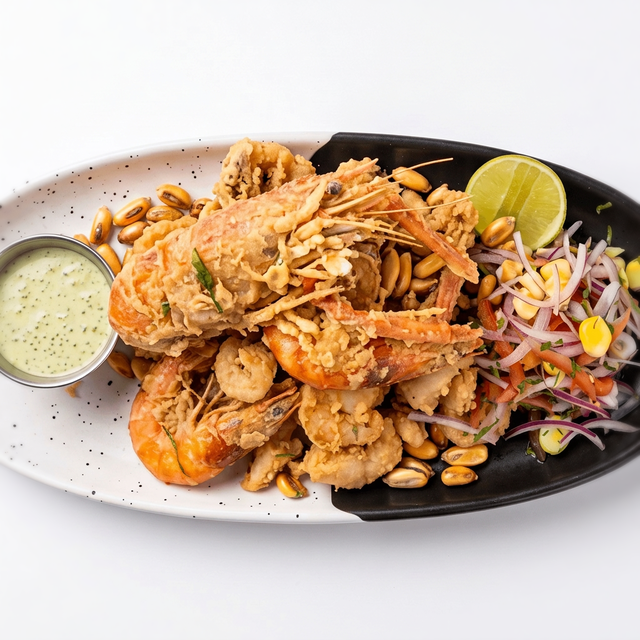 Jalea Mixta [Mixed Fried Seafood].