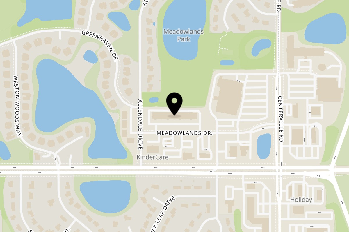 Map showing the location of Mi Causa Restaurant & Bar White Bear Township on 1011 Meadowlands Dr #8 in Vadnais Heights